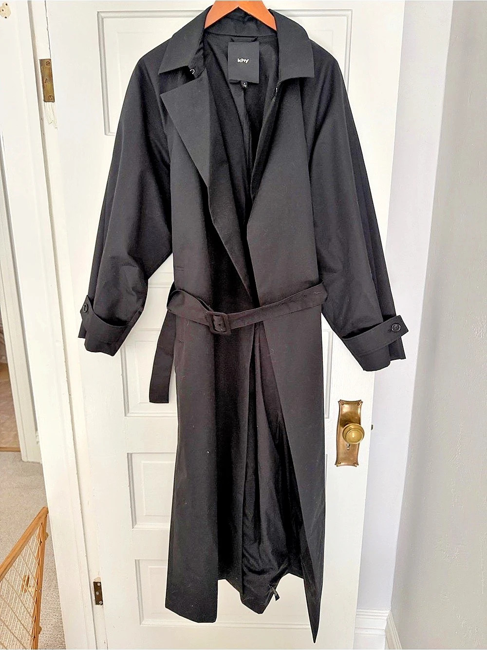 NWOT Khy Relaxed Trench Coat Black S